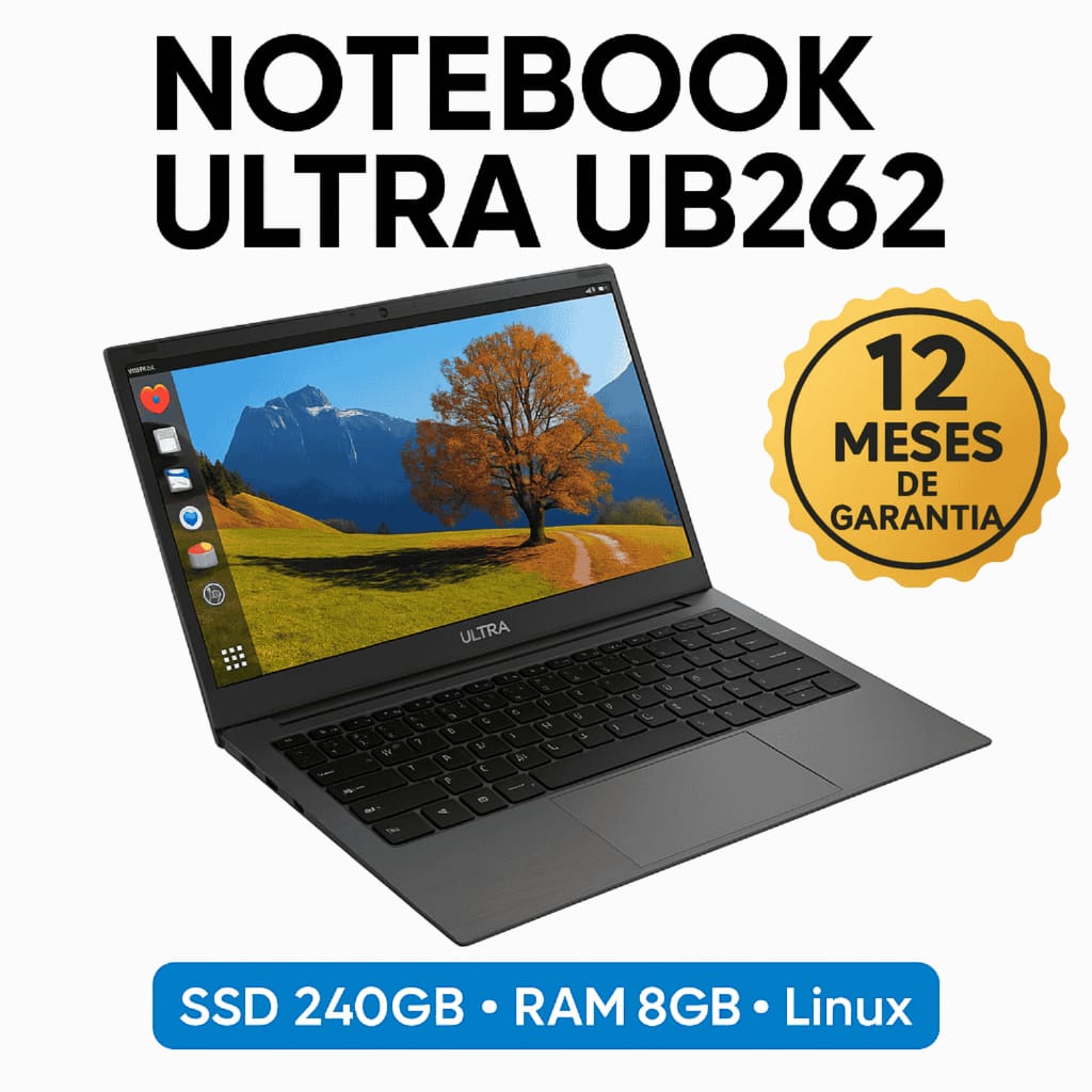 Foto de Multilaser Notebook Ultra UB262 Celeron 8GB 240GB SSD Cinza