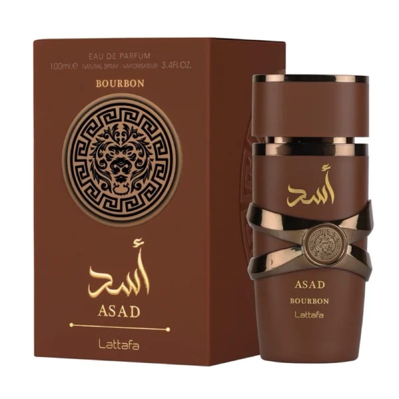 Perfume Lattafa Asad Bourbon Alta Fixação 100ml · GTIN 7895591772206 — foto 8 de 8