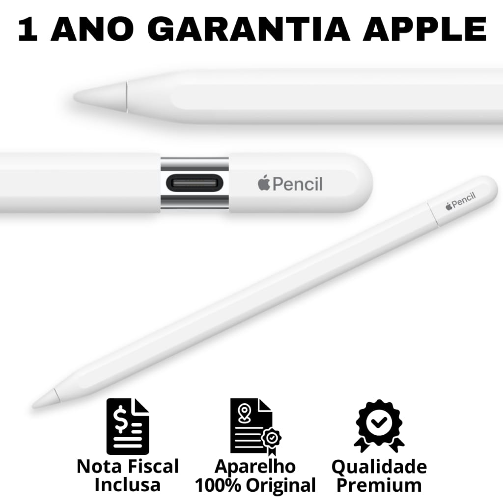 Caneta original Apple Pencil (usb-c) · Cor: Branco · Modelo: MUWA3AM/A — foto 2 de 2
