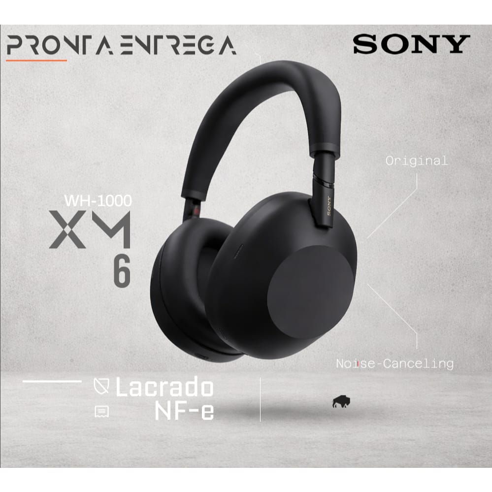 Foto de Sony WH-1000XM6 · ANC: Sim · Conectividade: Bluetooth 5.3, LDAC, multipoint · Autonomia: 40 h