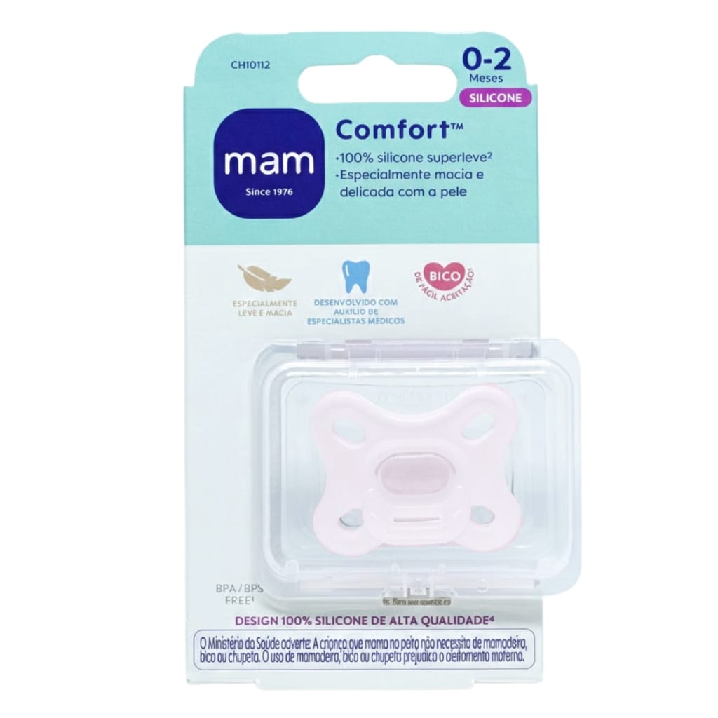Chupeta Comfort Mam Ate 2 Meses Azul - Mam Baby Período de… · Modelo: Silicone Comfort Blue — foto 8 de 8