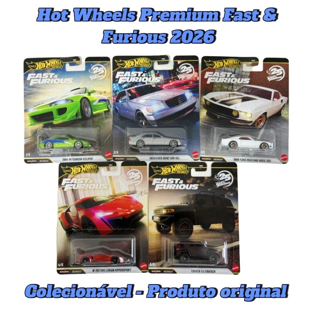 Mustang Hot Wheels Premium Fast And Furious · Cor: Azul — foto 7 de 7