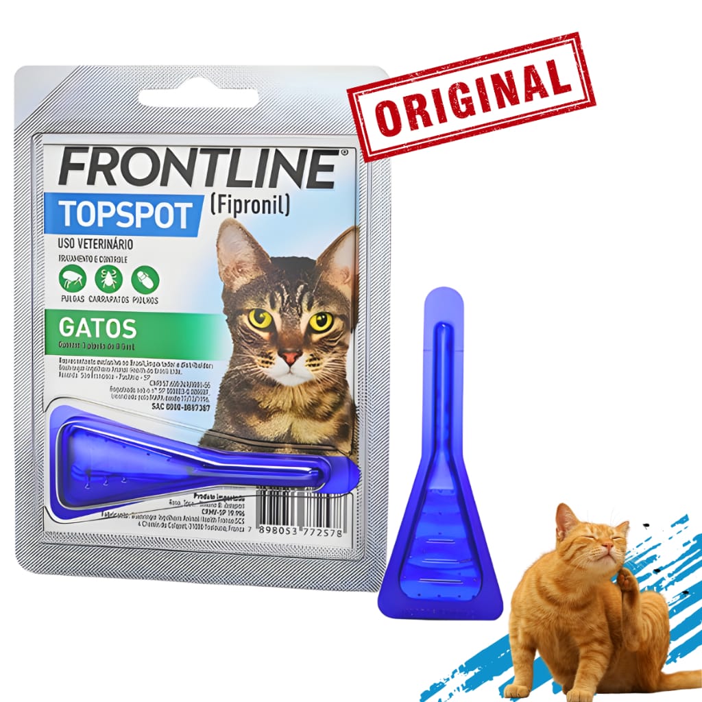 Frontline Topspot Gatos Mata Pulgas Carrapatos Piolhos Pipeta — foto 2 de 4
