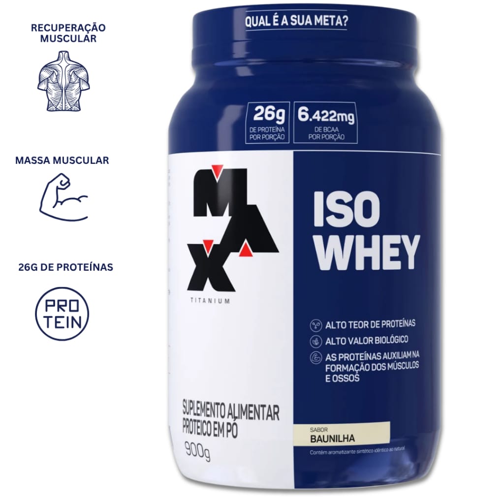 Whey Protein Isolado Max Titanium Iso Whey - Pote 900g Sabor… · GTIN 7899684850307 — foto 7 de 7