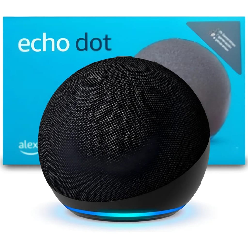 Amazon Echo Dot 5 Geração Alexa Assistente Virtual Preto · Tela: 0.614 " — foto 2 de 4