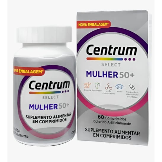 Centrum Select Mulher 50+ 60 Comprimidos Sabor Sem Sabor · GTIN 78960094988213 — foto 3 de 5