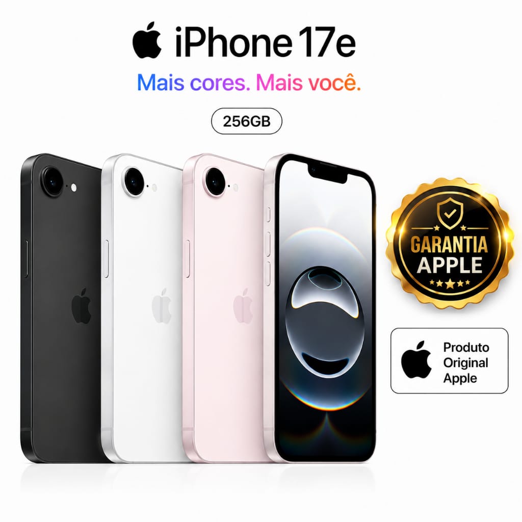 Foto de iPhone 17e · Armazenamento: 256 GB