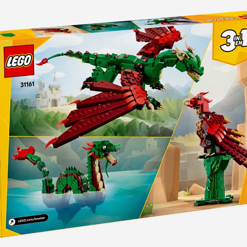 Bloco De Montar Dragão Medieval 3 Em 1 715 Peças Lego · Modelo: Creator 3 em 1 — foto 6 de 6
