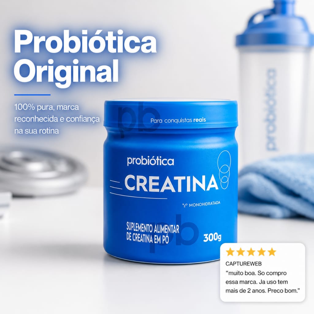 Creatina Pura 300g Probiotica Monoidratada Growthisoldie Sabor… · GTIN 7893966960142 — foto 7 de 8