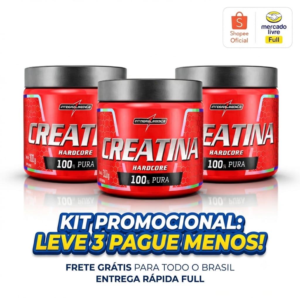 Creatina 100% Pura Monohidratada 300g - Integralmedica Sem Sabor · GTIN 07793805956155 — foto 8 de 8