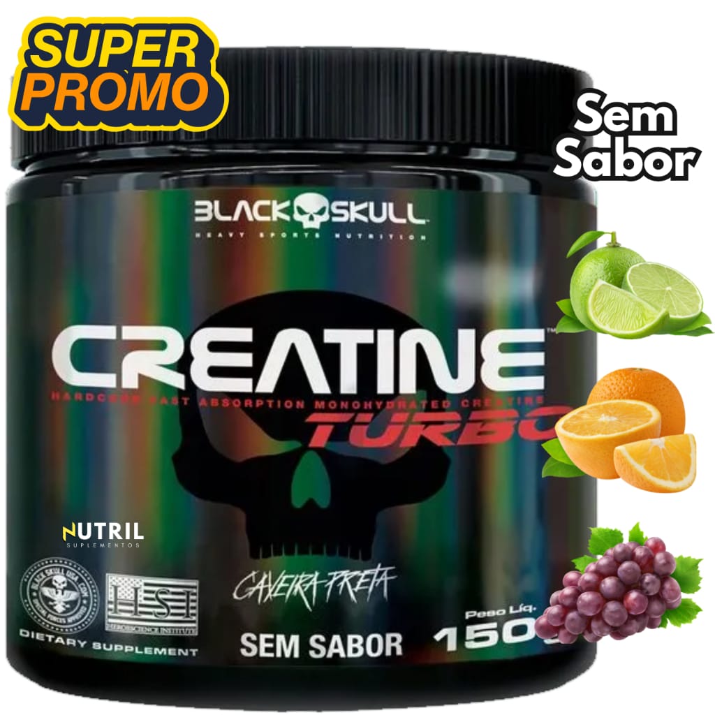 Creatina Monohidratada Black Skull Creatine Turbo 150g · GTIN 7891287100629 — foto 8 de 8