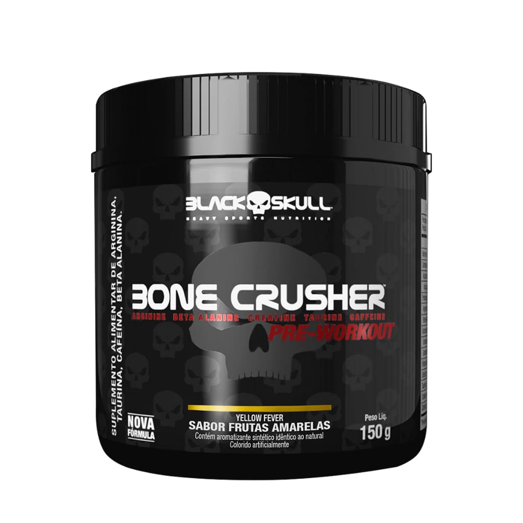 Pré-treino Bone Crusher (nova Fórmula) - 150g Black Skull Sabor… · GTIN 7898708733954 — foto 3 de 3