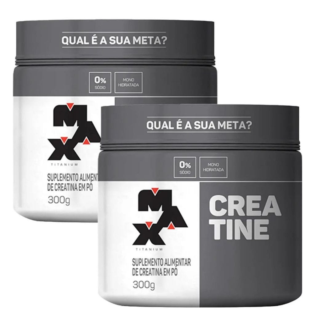 Kit 2x Creatine Monohidratada 300g - Max Titanium Sabor Sem… — foto 7 de 8