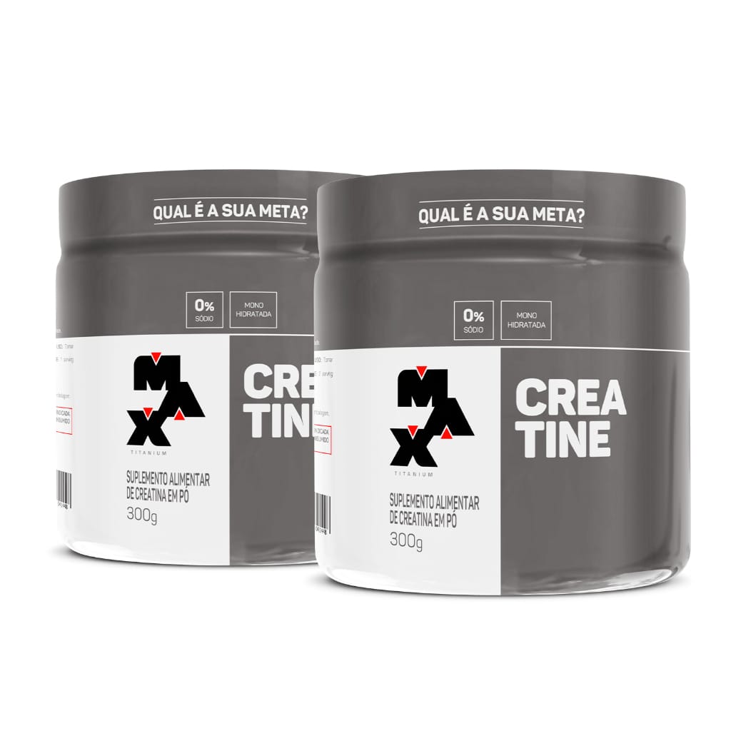 Kit 2x Creatine Monohidratada 300g - Max Titanium Sabor Sem… — foto 6 de 8