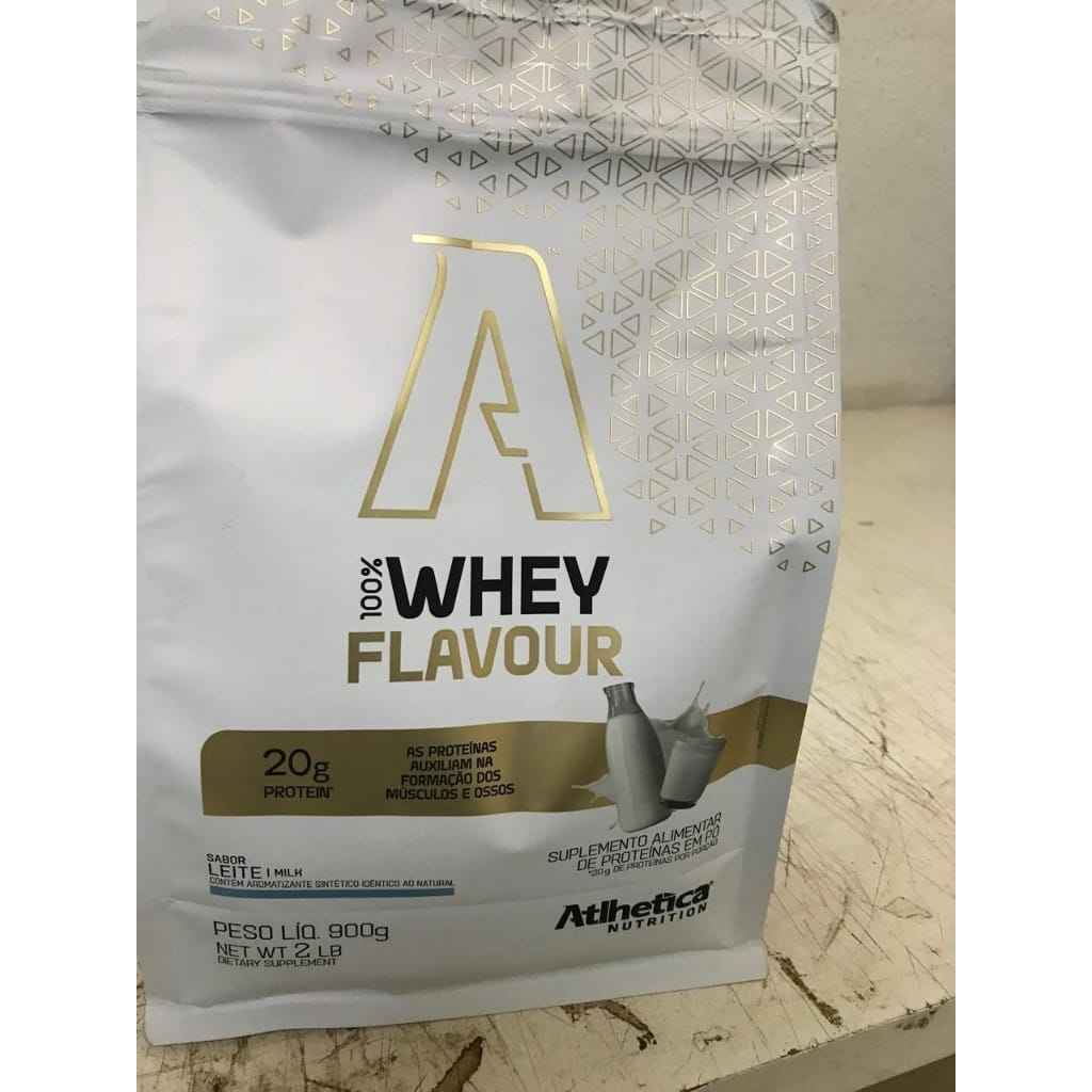 100% Whey Flavour Atlhetica Nutrition 900g Pote - Leite — foto 5 de 5