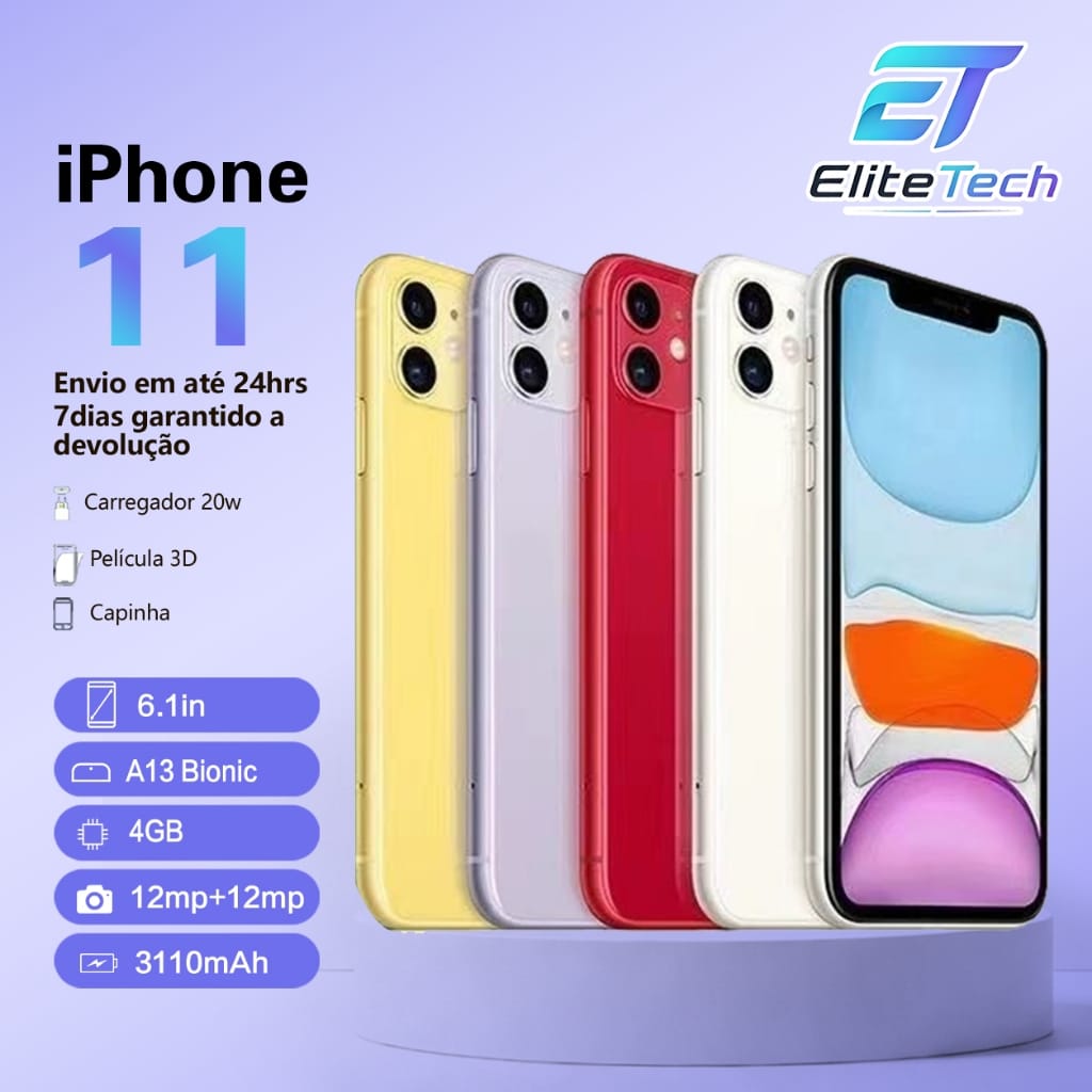 iPhone 11, Dual Sim, 64gb, 4gb Ram · Cor: Branco — foto 5 de 6