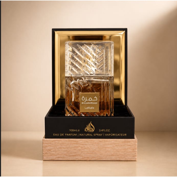 Lattafa Khamrah EDP 100ml para homens · GTIN 8002000034568 — foto 3 de 3