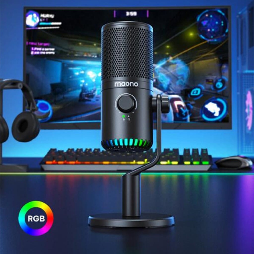 Microfone Condensador Gamer Maono Dm30 Rgb Preto - Dm30rgb · Modelo: DM30RGB-BLK — foto 4 de 4
