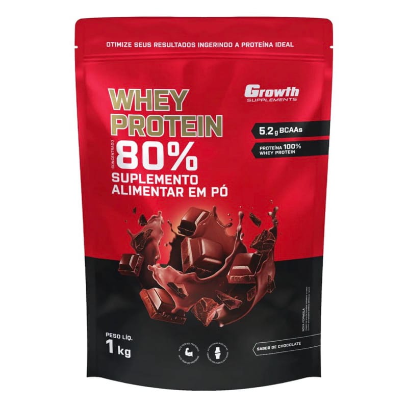 Whey Protein Isolado 1kg Growth Supplements - Chocolate — foto 7 de 8
