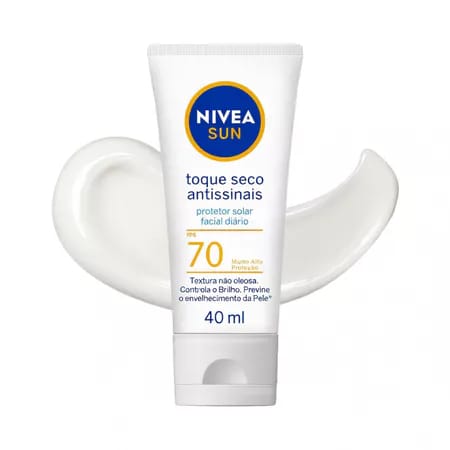 Protetor Solar Nivea Sun Fps 70 Antissinais Toque Seco 40ml — foto 4 de 4
