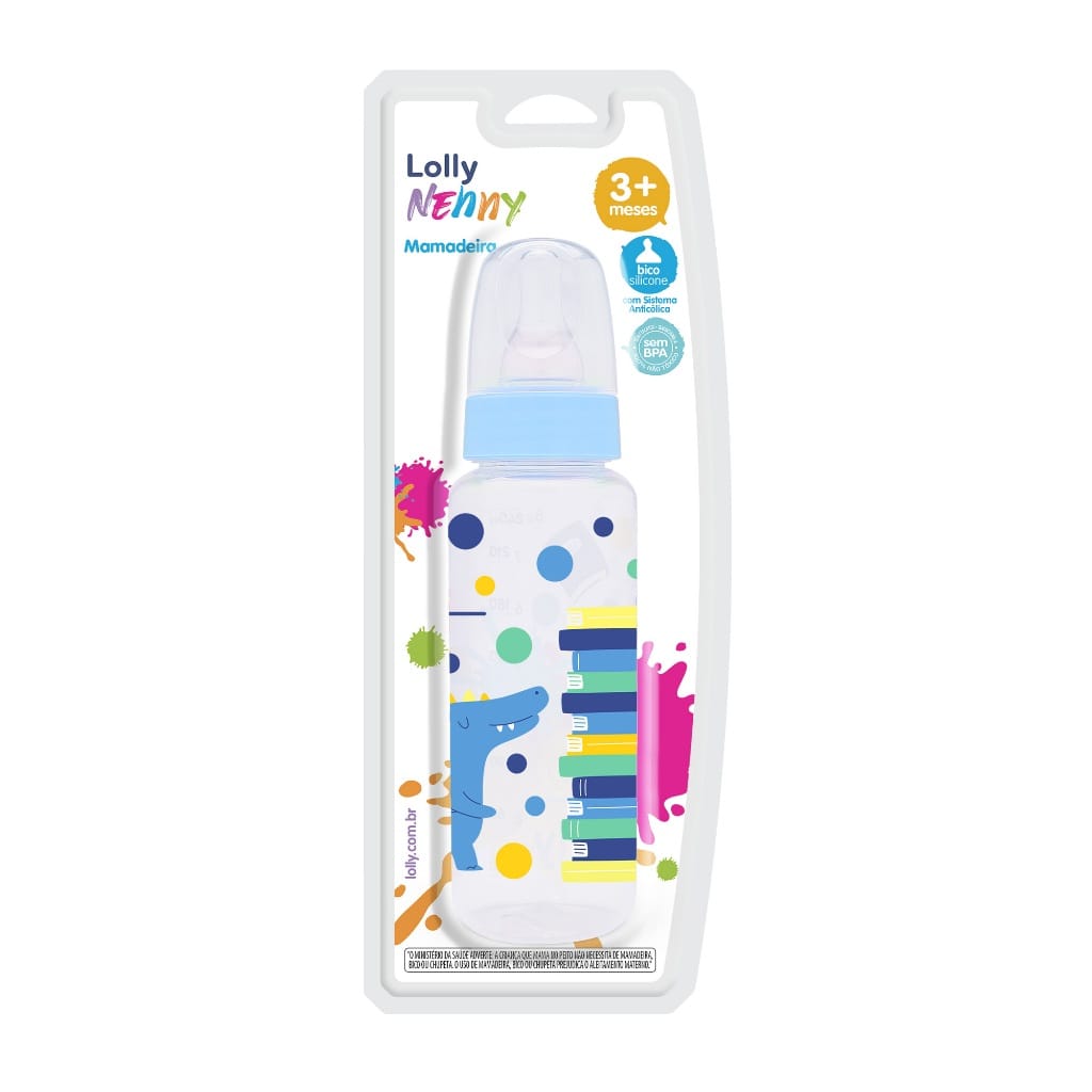 Mamadeira Lolly Tip Rosa 240ml Sem BPA — foto 2 de 2