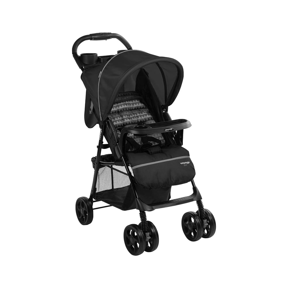Carrinho de bebê Passeio Voyage Spot Rosa-Geo Chassi Preto — foto 3 de 3