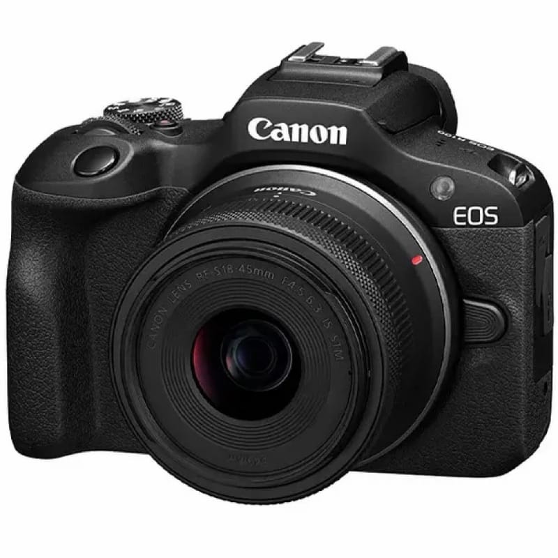 Câmera Canon Eos R100 Com Lente 18-45mm · Tela: 3 " · Cor: Preto — foto 2 de 4