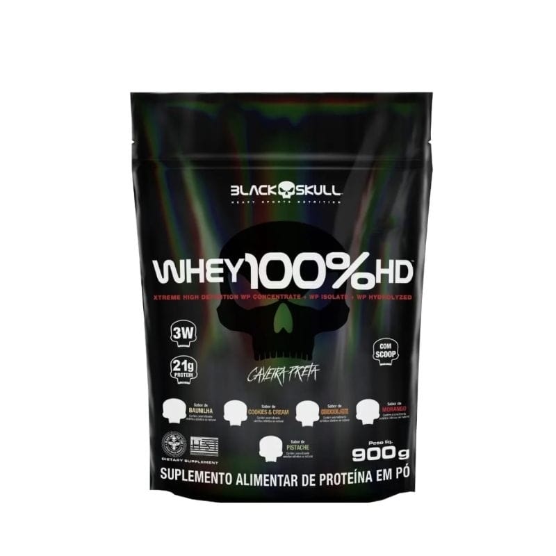 Whey Protein 900g - Black Skull Sabor Chocolate · GTIN 7898708732155 — foto 7 de 7