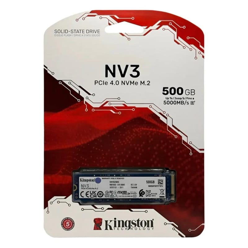 SSD Kingston NV3 500GB M2 2280 NVME PCIe 4.0 Gen 4x4 Ultra… · Cor: Aleatória — foto 8 de 8