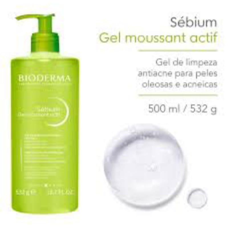 Gel de Limpeza Facial Bioderma Sébium Gel Moussant Actif 500ml… — foto 7 de 8