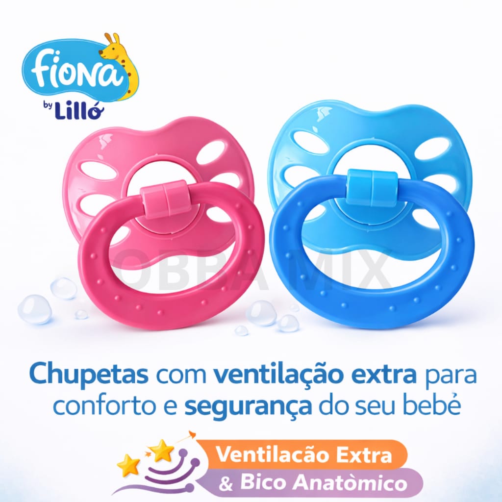 Chupeta Fiona Silicone +6m Rosa - Lillo — foto 3 de 4