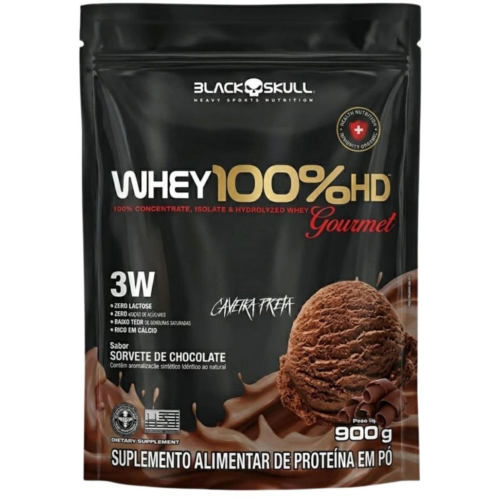 Whey Protein 900g - Black Skull Sabor Chocolate · GTIN 7898708732155 — foto 6 de 7