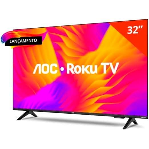 AOC 32S5155/78G Smart Roku TV HD 32" · Cor: Preto — foto 8 de 8