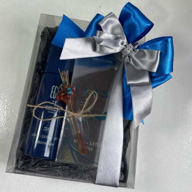 Presente O Boticário Egeo Blue Masculino: Colônia e Shower · GTIN 78955843900004 — foto 2 de 2