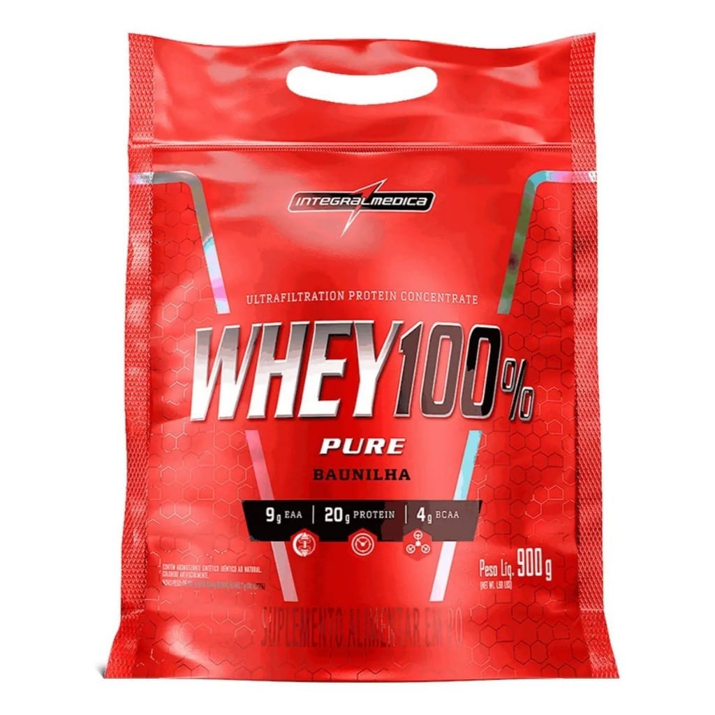 Suplemento Em Pó Integralmédica Whey 100% Pure Proteína 900g… · GTIN 7896311703470 — foto 2 de 2