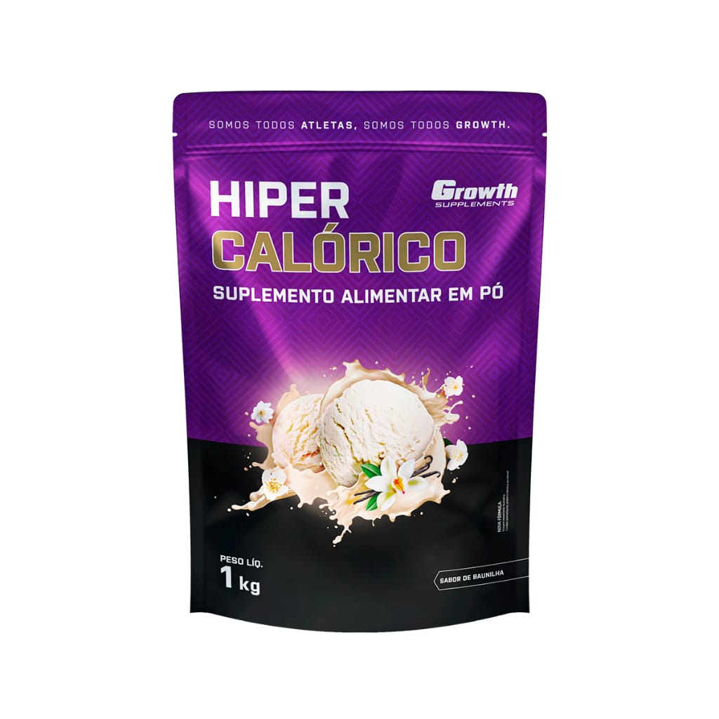 Hipercalórico 1kg Growth Supplements - Sabor Baunilha — foto 5 de 5