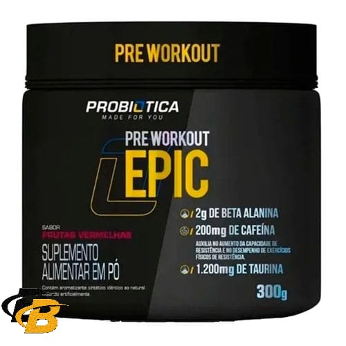 Pré Treino Epic 300g Pré Workout Probiotica Sabores Limão · GTIN 7909809166876 — foto 4 de 4