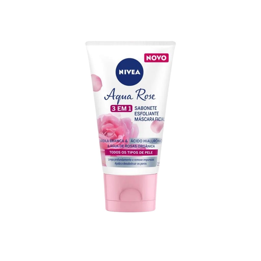 NIVEA Aqua Rose 3 em 1 150ml, Sabonete, Esfoliante e Máscara… · GTIN 4005900889720 — foto 7 de 8