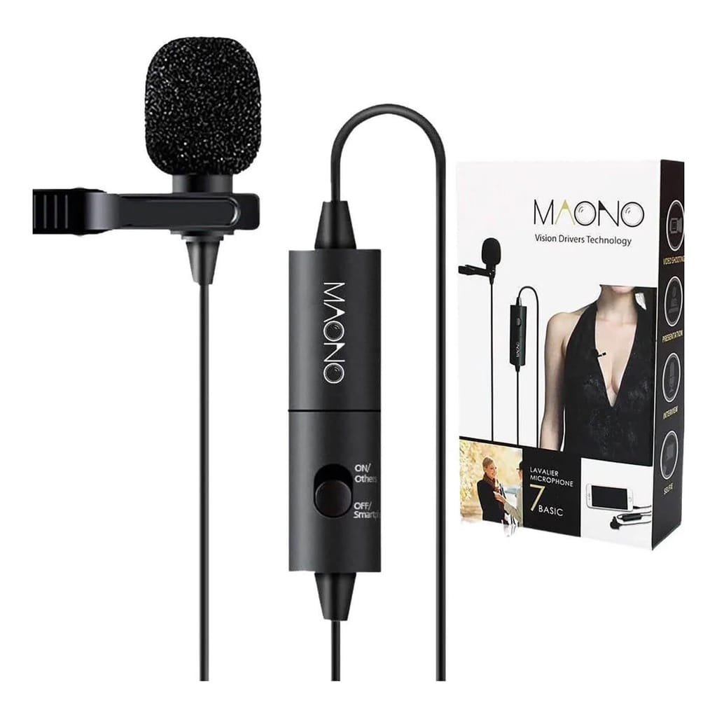 Microfone De Lapela Maono Recarregável Au-100r - Condensador · Cor: Preto — foto 2 de 2