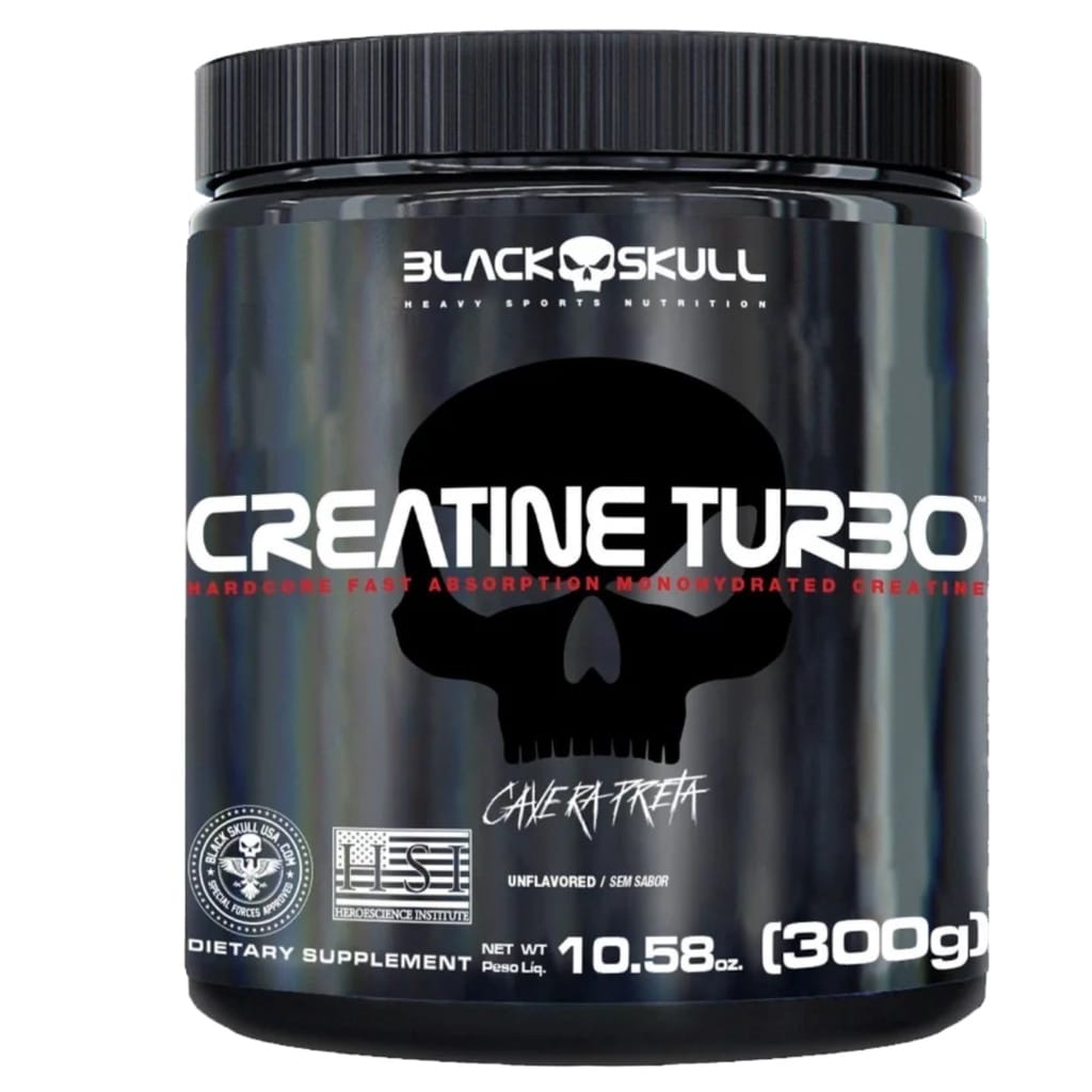 Creatina Turbo Monohidratada Black Skull 300g Sabor Uva 100 · GTIN 7893548713142 — foto 5 de 5