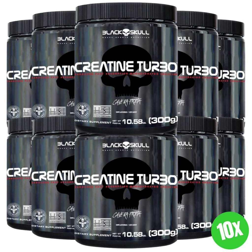 Creatina Turbo Monohidratada Black Skull 300g Sabor Uva 100 · GTIN 7893548713142 — foto 4 de 5
