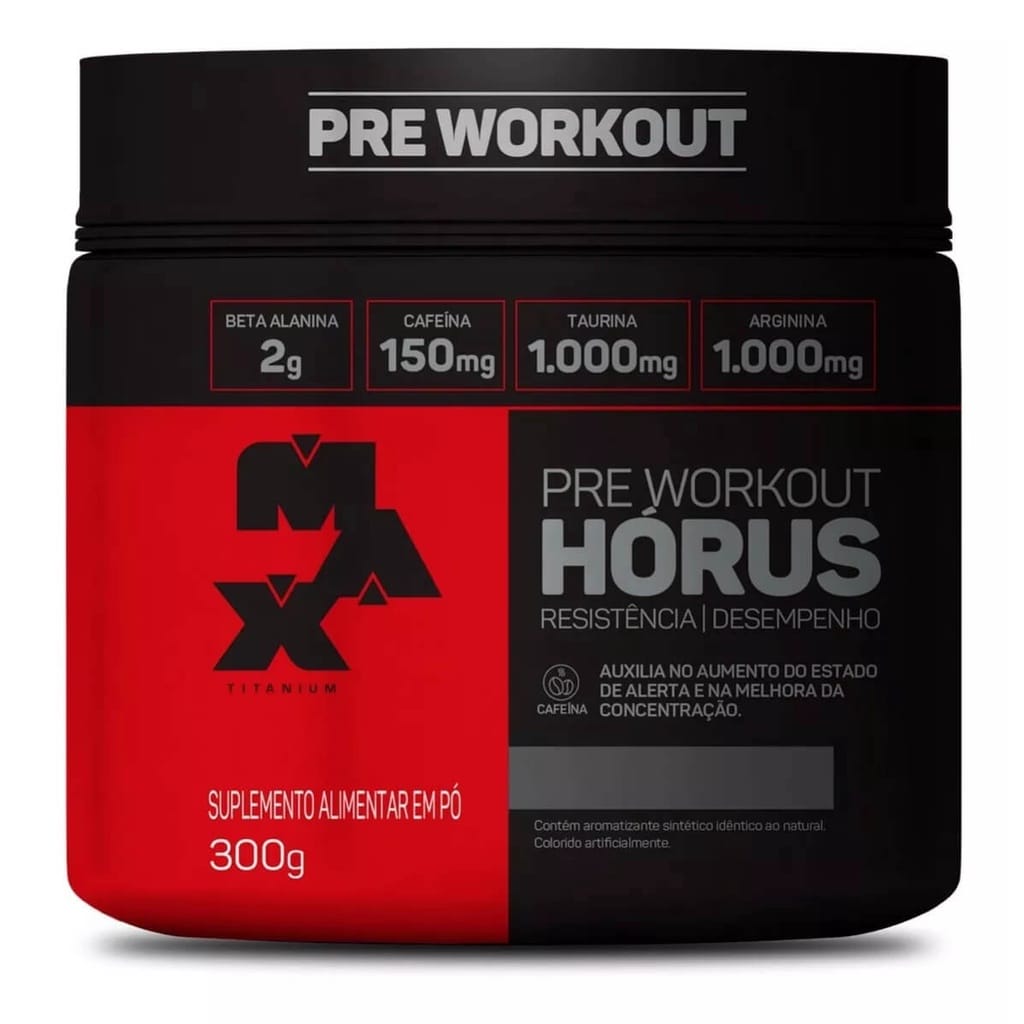 Horus 300g Pré Treino Beta Alanina Workout Max Titanium Sabor… · GTIN 7899976931875 — foto 4 de 4
