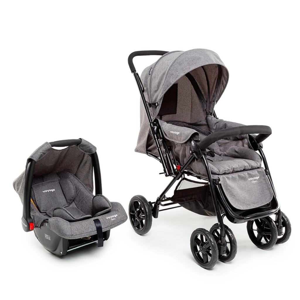 Carrinho De Bebê Choice E Bebê Conforto Beta Cinza - Voyage · Cor: Preto — foto 3 de 3