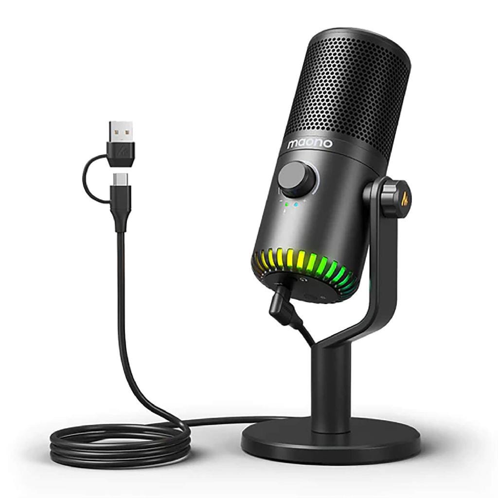 Microfone Gamer Condensador Maono Dm30-w Rgb Em Metal · Cor: Preto — foto 4 de 4