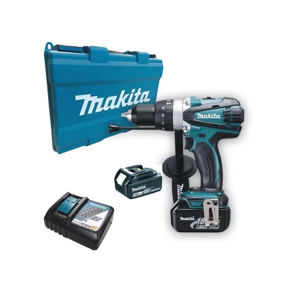 Parafusadeira Furadeira Bateria Dhp458rfe Makita · Cor: Azul — foto 5 de 6