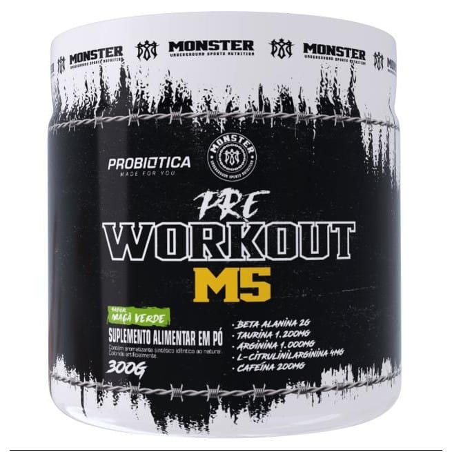 Pre Treino 300g Probiotica Frutas Vermelhas Pré Workout Monster… · GTIN 7899941203891 — foto 5 de 5