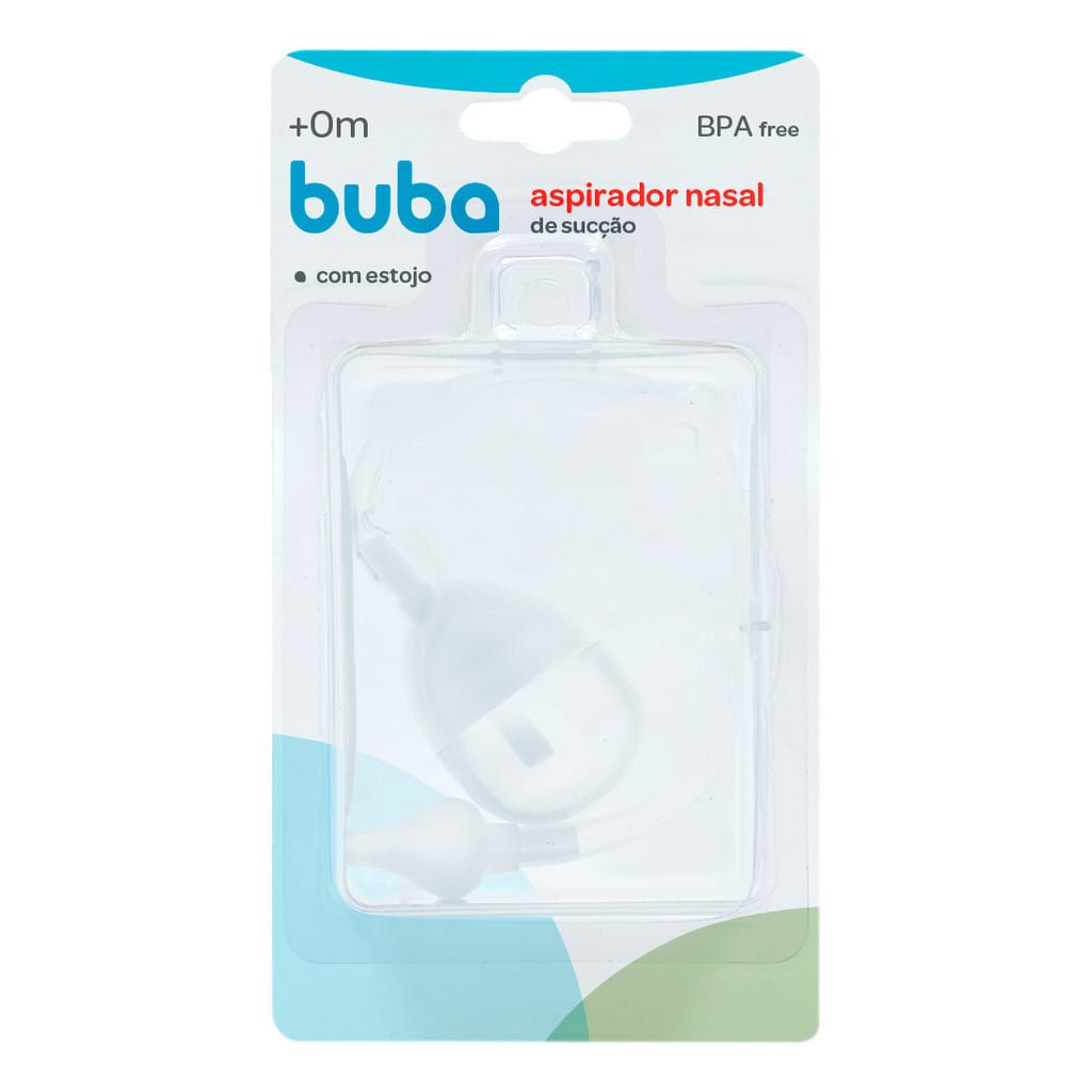 Aspirador Nasal Bebê Catarro Nariz Sucção Buba C/ Estojo · Cor: Transparente · Modelo: Aspirador Sugador Nasal — foto 8 de 8