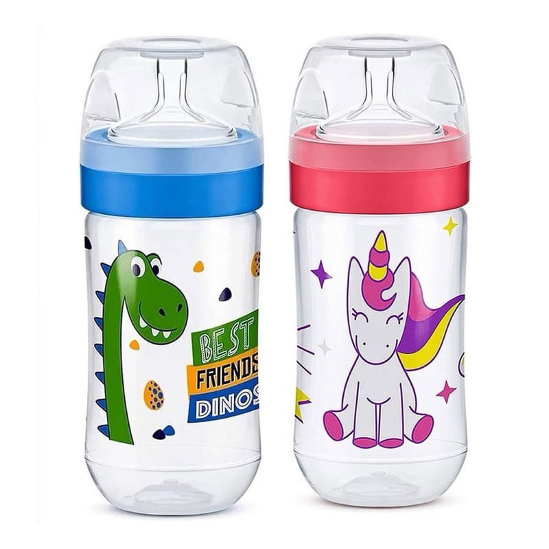 Mamadeira Super Evolution 300ml Silicone - Lillo · Cor: Azul — foto 3 de 4