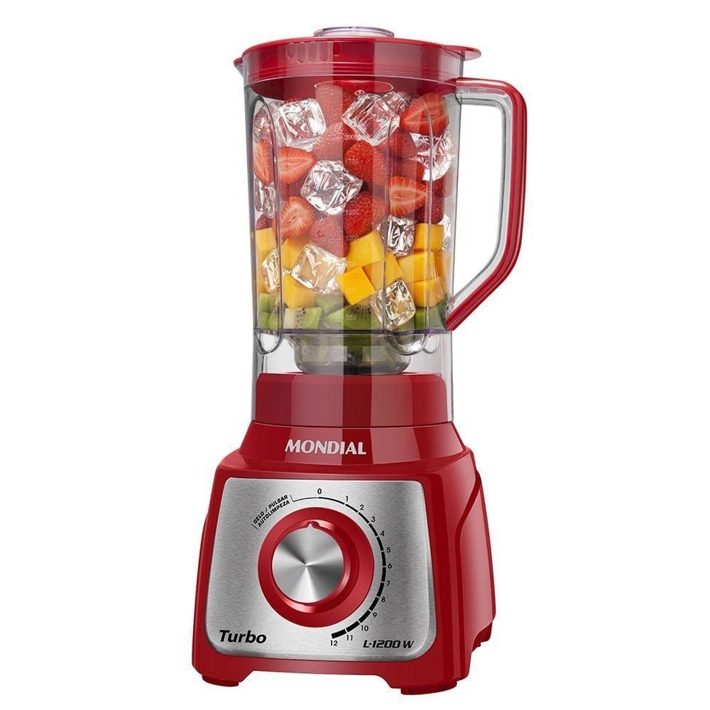 Liquidificador Mondial Turbo Inox L-1200 Ri Cor Vermelho — foto 8 de 8