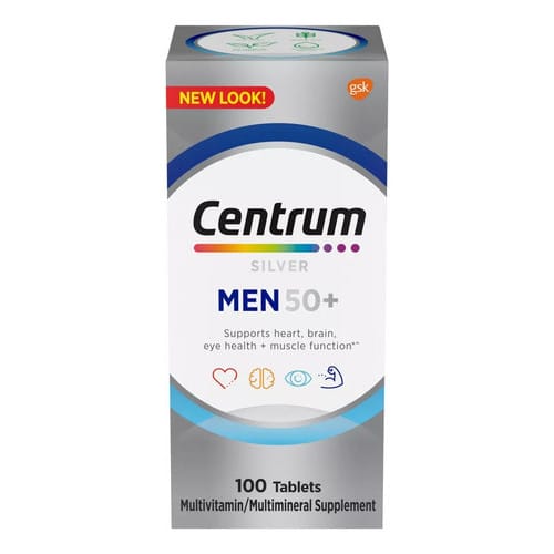 Centrum Silver Men 50+ 100 Tablets Sabor Sem Sabor Nf-e · GTIN 300054758569 — foto 2 de 2